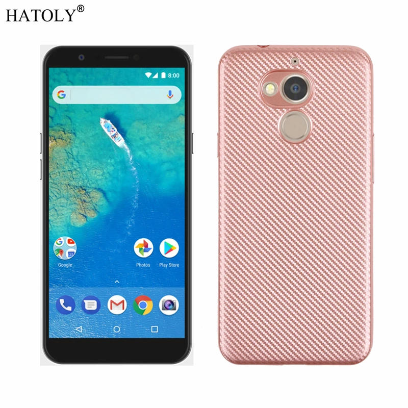 

HATOLY For Fundas General Mobile GM8 Case Ultra-thin Soft TPU Carbon Fiber Back Cover for General Mobile GM8 Android One GM8 5.7