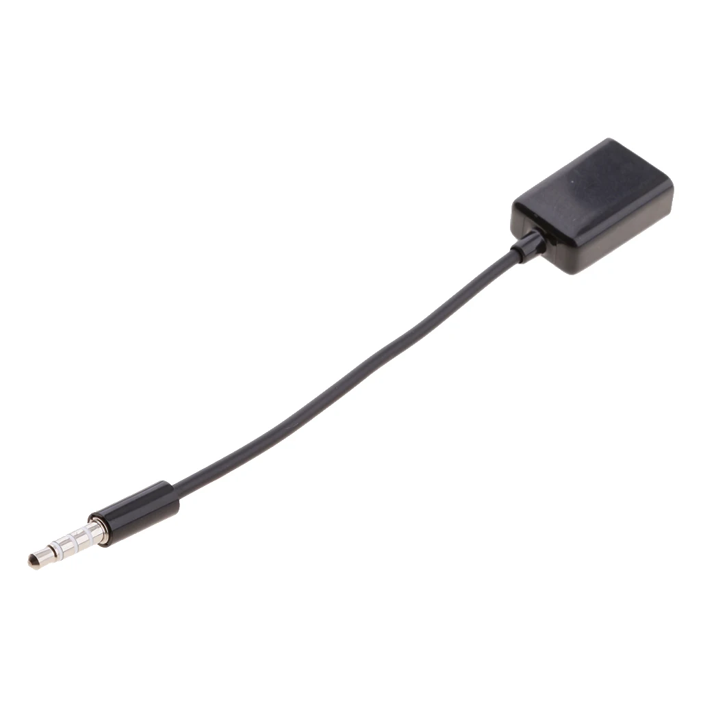 3.5mm 1/8 inch Male AUX Audio Plug Jack to USB 2.0 Female Converter Cable Cord Connect the USB flash driver