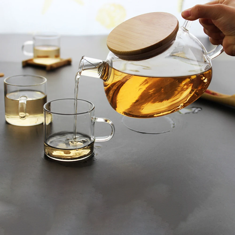 Большой Чайник из боросиликатного стекла 700 мл|pot with lid|pot teapot glass |