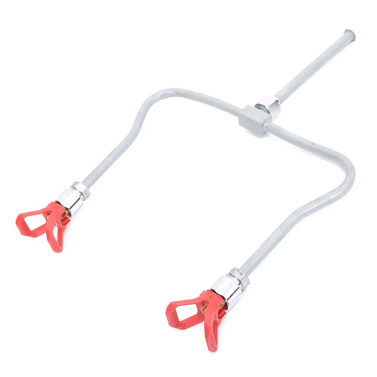 Mayitr Professional Airless Paint Spray Gun Extension Pole Double Nozzle Head + Tips Guard Powerful Painting Tool New