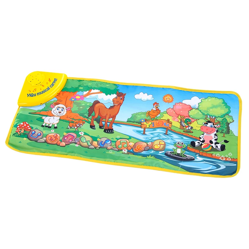 YiQu Musical Learning Mat Colorful Animal Farm Play Mats Baby font b Toys b font Music
