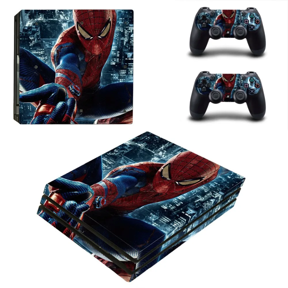 Виниловая наклейка с изображением Человека паука и яда PS4 Pro для консоли Sony Playstation