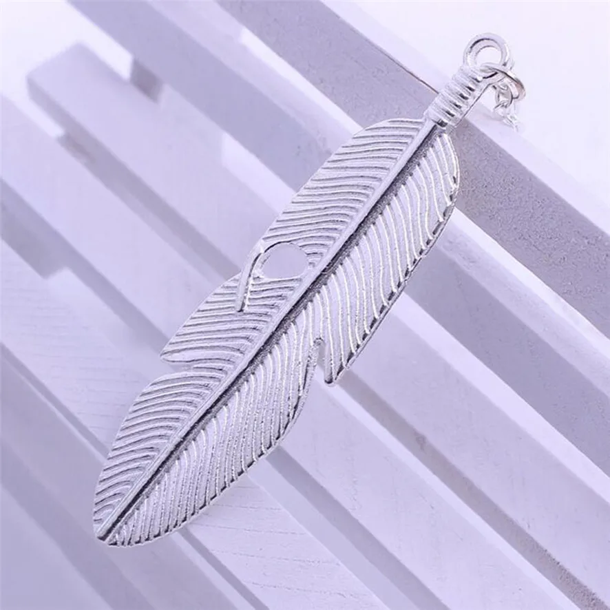 Женское длинное ожерелье с подвеской в виде пера 1035 #1|vintage jewelry|brand jewelryjewelry brand |