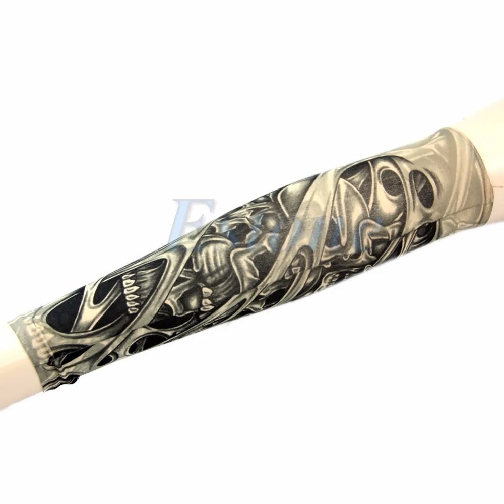 

1pc Unisex Women Men Skeleton nest pattern Sleevelet Temporary Fake Slip on Tattoos Arm Sleeves