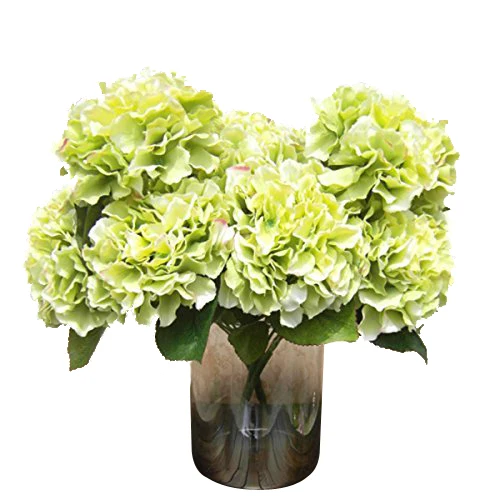 

5 Big Heads Silk Artificial Fake Flower Bouquet Floral Hydrangea Wedding Party Decor Flores Artificiales