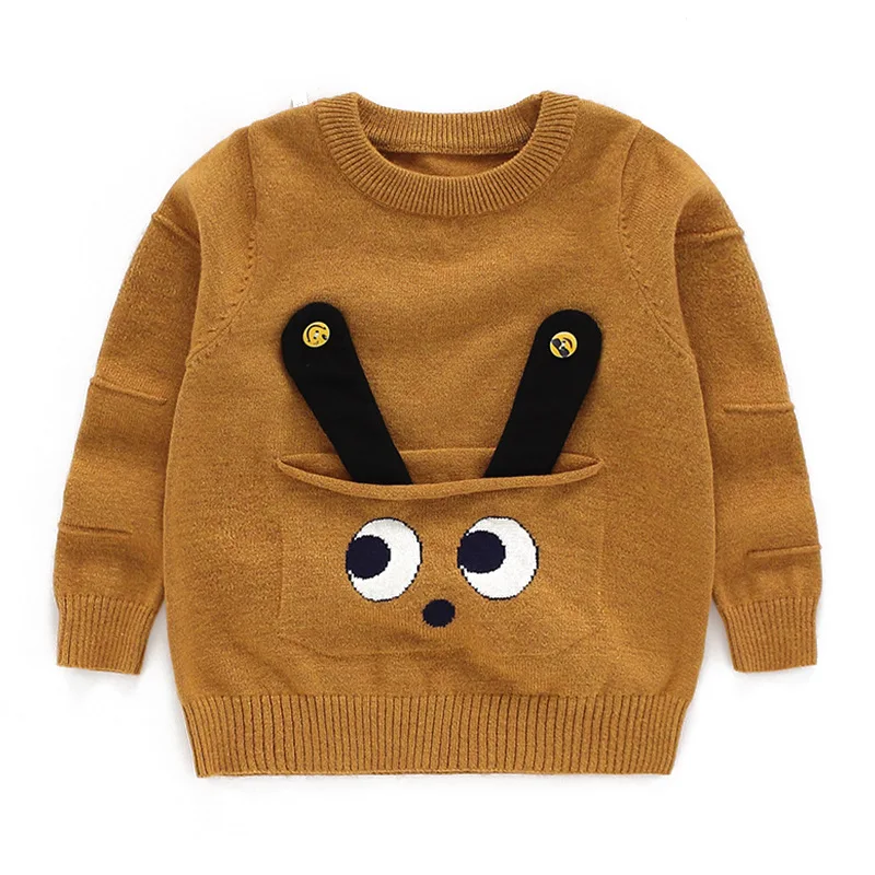 

Boy's Sweater Cartoon Pattern Sweater Autumn and Winter New Thick Sweater Knitted Sweater