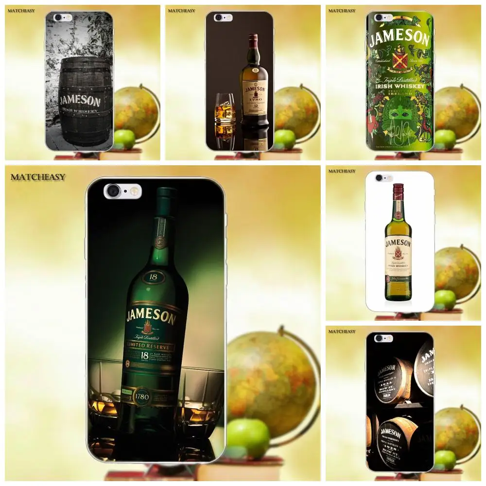 

TPU Print Cover Case Jameson Irish Whiskey For Apple iPhone X XS Max XR 4 4S 5 5C SE 6 6S 7 8 Plus X