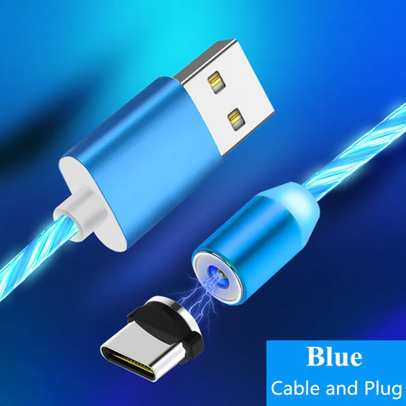 Светящийся Магнитный всасывающий Micro USB провод для huawei P8 P9 P10 P20 P30 Pro mate 20 10 Lite Honor 20 9 8 type C кабель для быстрой зарядки