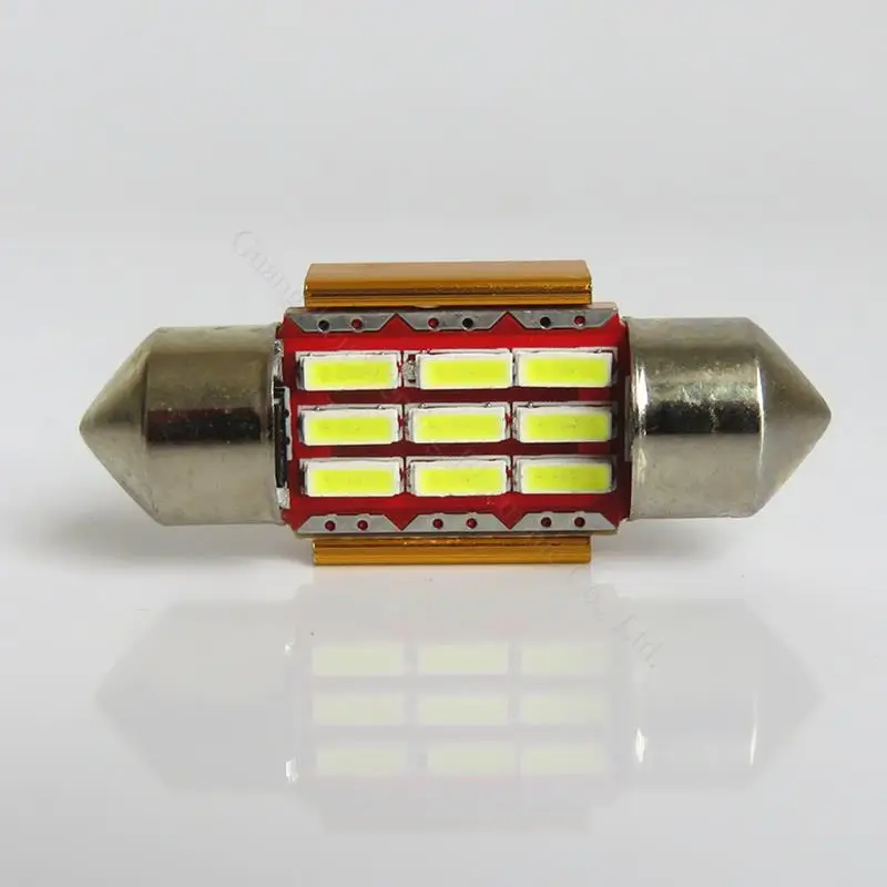 WLJH 4x Led 31 мм CANBUS Festoon автомобильная лампа для внутреннего освещения DE3175 9SMD