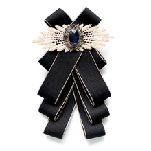 Для Взрослых Унисекс Ретро Свадебный воротник одежда сплав галстуки-бабочки аксессуар эластичная лента Стразы кристалльная бабочка Униформа ленточка с бантиками