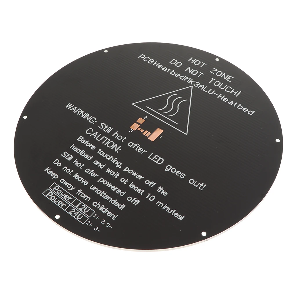 Round Aluminum Heat bed 3D Printer Heatbed Hot Plate 3mm for Delta Rostock