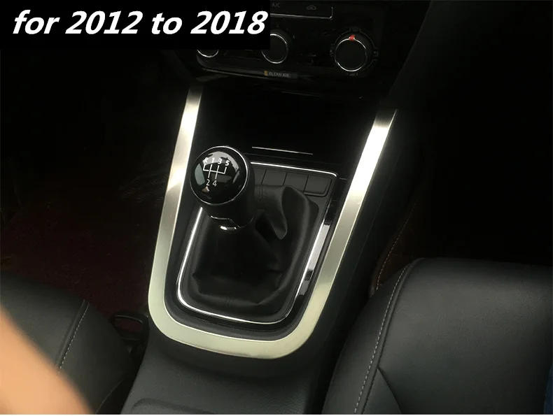 Рамка из нержавеющей стали, стеклянные блестки, консоль, коробка передач, блестки, автомобильные наклейки для 2012- Volkswagen VW JETTA 6 MK6 - Название цвета: Черный