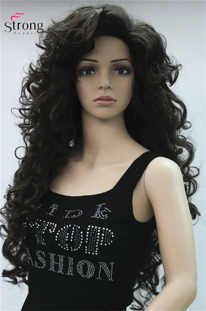 Длинные Слои кудри, без части полный синтетический парик темно-коричневый парики для женщин блонд на выбор