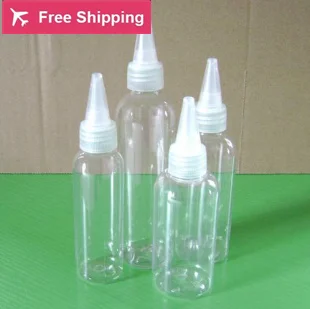

60ml 75ml 100ml 120ml pointed mouth cap transparent bottle ( with inner plug )