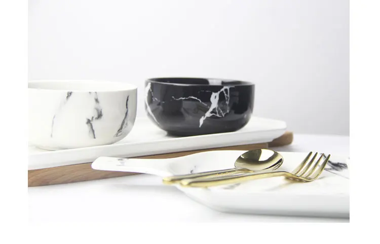 Креативный дизайн Европейский стиль мраморный узор керамическая посуда фарфоровая тарелка блюдо миска режущая доска набор посуды