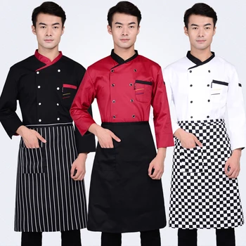 

Chef Service Long Sleeved Clothing Hotel Restaurant Chefs Overalls Kitchen Chef Jackets Autumn and Winter Food Service Clothes