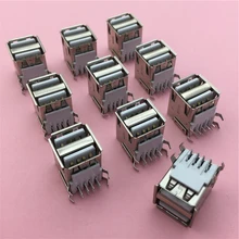 10 шт./лот USB Тип гнездовой разъем белый 2to1 комплект G44 для подключения данных интерфейс зарядки