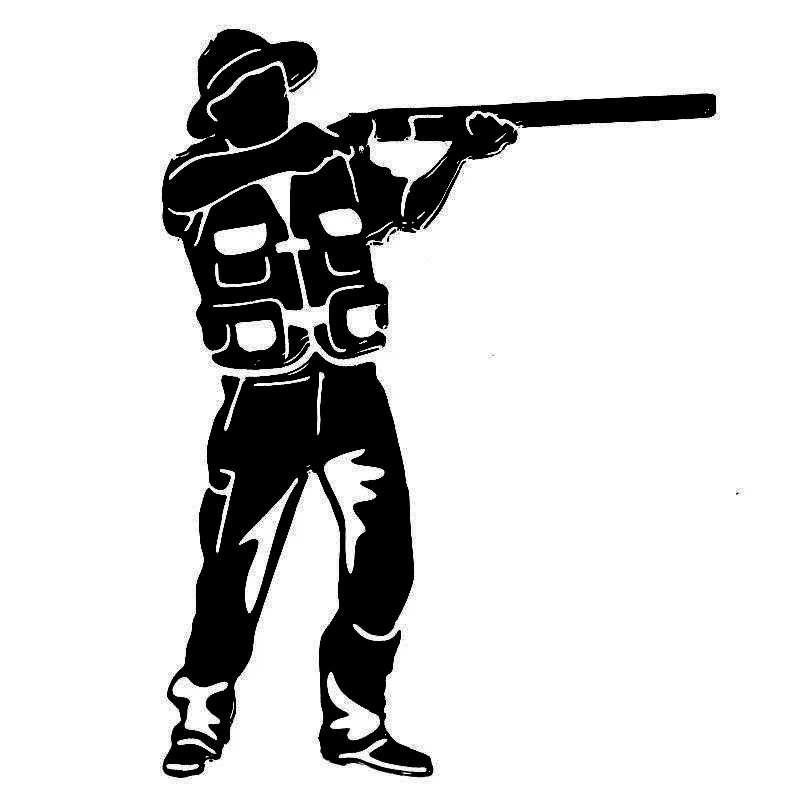 

12.6CM*16.9CM In The Open Air Hunting Hunter Car Vinyl Sticker Decal S9-0094