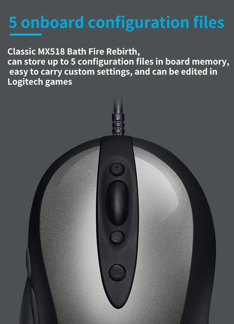 Классическая игровая мышь logitech MX518 обновленная версия MX500/MX510/MX518 16000 dpi Удобная ручка