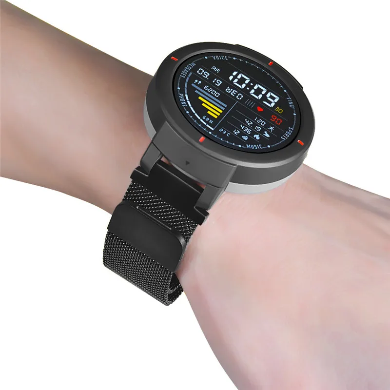 Металлическая Миланская петля, ремешок для часов Xiaomi Huami Amazfit Verge 3, магнитный адсорбционный браслет для Amazfit Verge 3