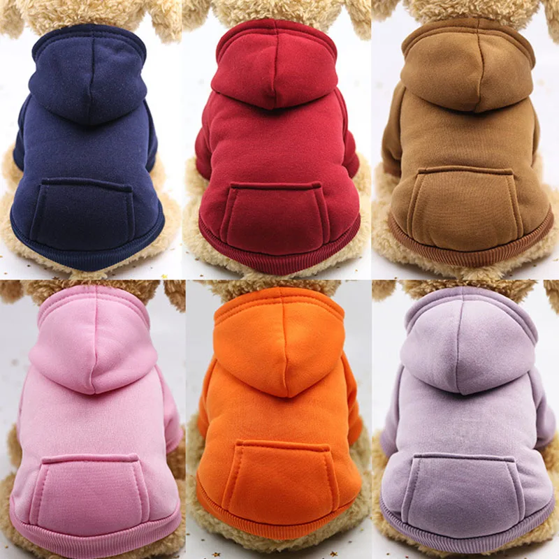 

New Fashion Style Dog Clothes Soft Pet Small Dog Cat Coat Hoodies Sporting Puppy Kitten Sweater Costume Cat Sportwear DA