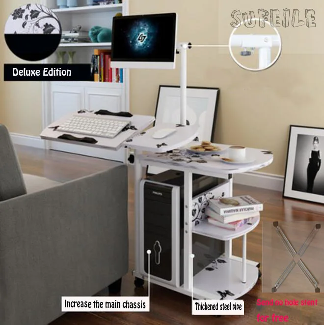 Image SUFEILE 1pc  Hot sale hanging simple bedside desk lazy desktop computer desk fashional home office furniture  17SAN9D15