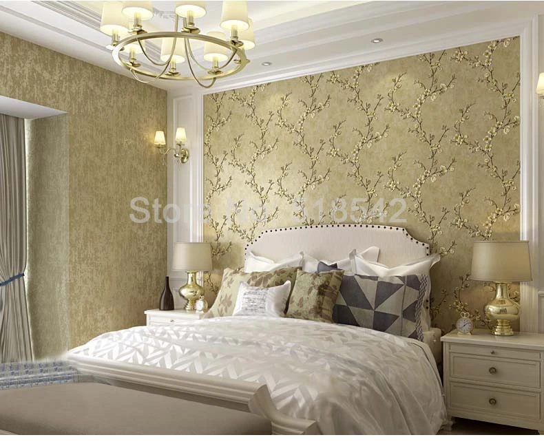 Современный простой пастырской цветочным 3D Спальня Гостиная ТВ фоне стены наклейки Home Decor самоклеящиеся виниловые обои