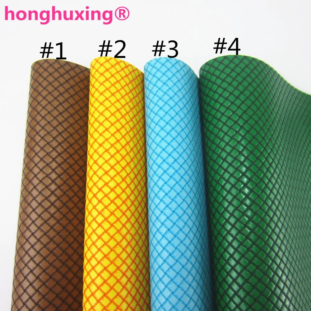

A4 Sheet 8"x11.8" Square Grid Fuax Leather Fabric Synthetic Leather for DIY craft project F0226