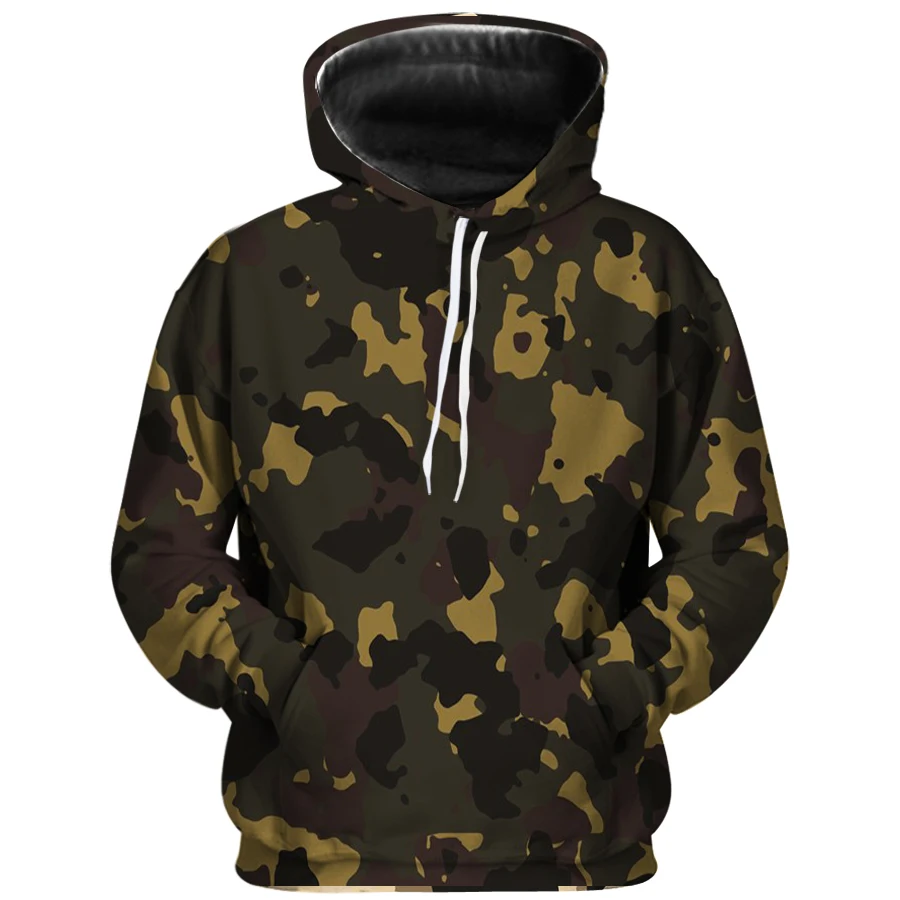 

2019 Autumn Casual Camouflage Print Hoodie Men's Fitness Sportswear Hooded Sweatshirt Casual Men's Sweatshirt