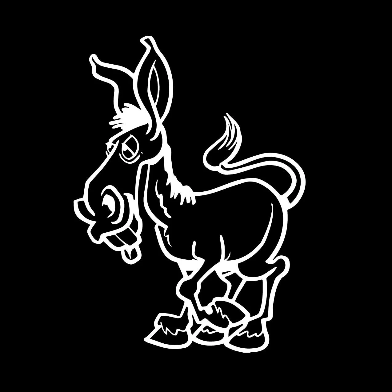 Donkey Decal Window Bumper Sticker Car Decor Cartoon Ass Jackass Horse Pet Mule