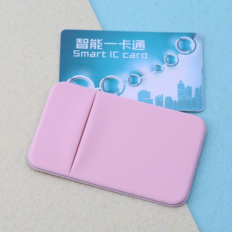 10 цветов THINKTHENDO держатель бумажника для кредитных карт для мобильного телефона карман на клейкой основе эластичный инструмент
