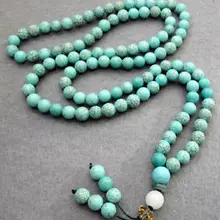 Натуральный Бусины огромный Тибетский 108 Stone 6 мм Бусины Тибет Буддийские молитвы мала Цепочки и ожерелья индуизм широкие крылья человека Jewellery