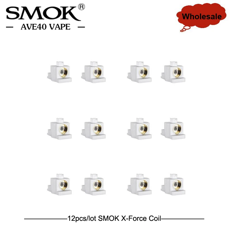 12 шт./лот оригинальная катушка SMOK X Force 0.6ohm 1.2ohm сменная для электронной сигареты