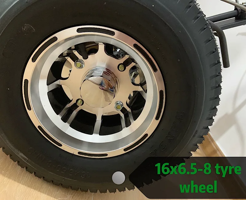 16 дюймов 16x6. 5-8 колеса, для скутера, мотоцикла, газонокосилка, ATV, подметально-уборочная машина, система рулевого управления, сборка "сделай сам" phub-1230