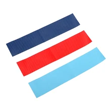 3pcs/set Carbon Fiber front Grill Stripes decals Car-styling For BMW M3 M5 M6 E46 E39 E60 E90 Car Stickers Decals Universal