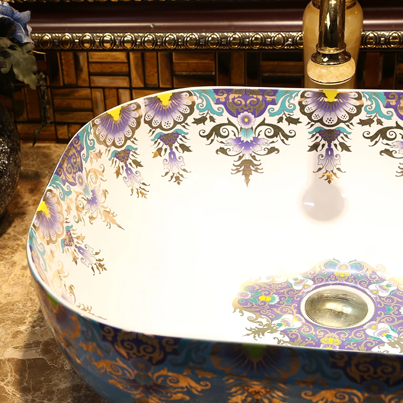 Jingdezhen Bathroom ceramic sink wash basin Counter Top Wash Basin Bathroom Sinks ceramic wash basin sinks (9)