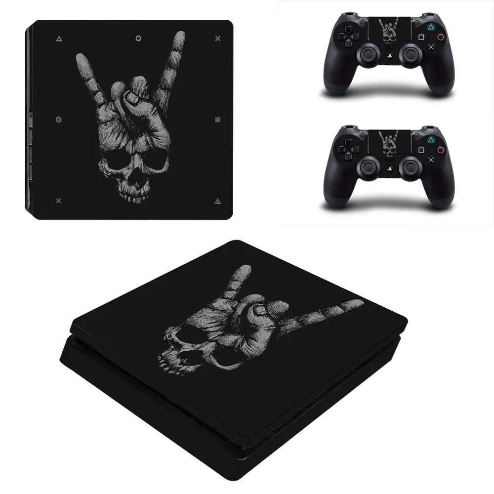 YSPS4-2969 Наклейки с черепом для PS4, тонкая консоль и контроллер Play Station 4, тонкая защитная пленка, виниловые наклейки для горячей игры - Цвет: YSPS4-2969