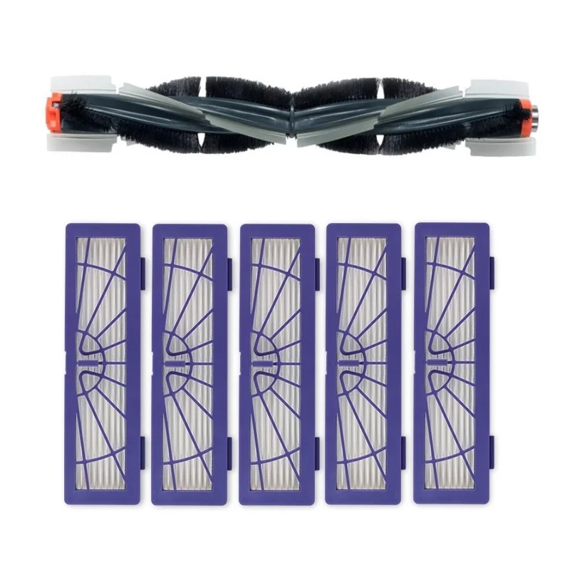 Combo Roller Brush *1+HEPA Filter *5 for Neato Botvac 70e 75 80 85 robot vacuum cleaner parts replacement kit filter brush цена Combo Roller Brush *1+HEPA Filter *5 for Neato Botvac 70e 75 80 85 robot vacuum cleaner parts replacement kit filter brush цены онлайн