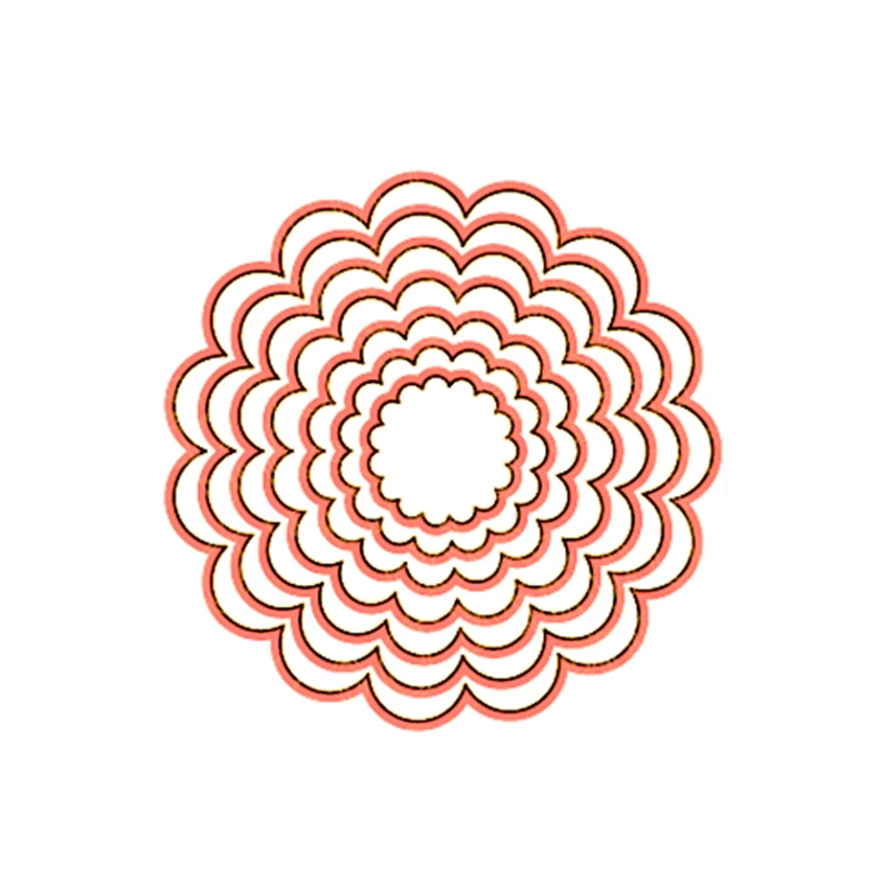 

Eastshape Scallop Circle Metal Cutting Dies for Scrapbooking Card Making Album Embossing Crafts Diecut Stencil New Template
