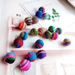 Национальный стиль разноцветные шарик висит ювелирные аксессуары Оптовая ювелирные изделия DIY материалы ручной работы серьги аксессуары