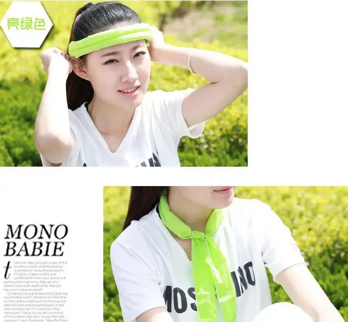 50pcs XMAS Sports Active cooling headband scarf cooler men women children bandanas bracelet neck ties wrap summer beach supply