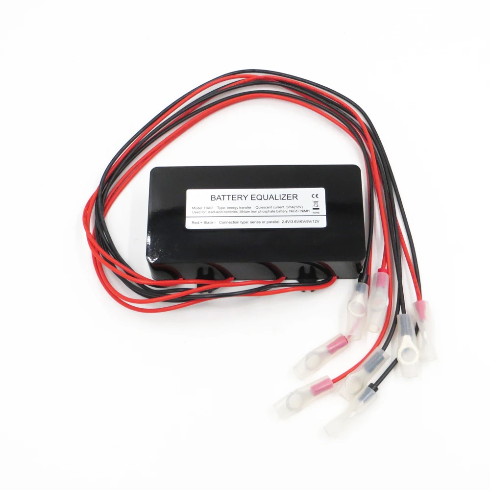 Jadeshay Battery Equalizer 48V Battery Equalizer HA02 4 x 6-12V Battery Equalizer Balancer Solar System Battery Voltage Balancer for Lead Lithium Battery
