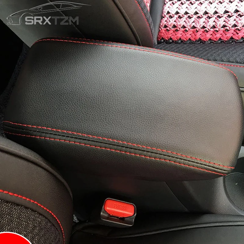 

SRXTZM Car Center Console Armrest Box Cover PU Leather Protection Pad For Hyundai Creta ix25 2016 2017 2018 2019 Accessories 1pc