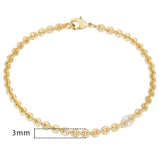 Gold Filled Bracelets For Women Men Twisted Curb Snail Rolo Wheat Box Link Chains Bracelet Wholesale 15 styles GBB2A