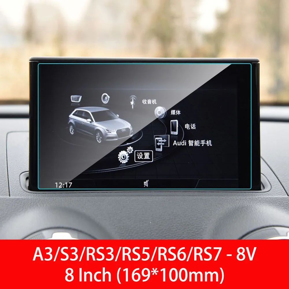 Автомобильный gps навигации Экран протектор для Audi A3 A4 A5 A6 Q3 Q5 A1 A7 A8 S3 S4 S5 S6 S7 S8 RS3 RS5 RS6 RS7 B8 B9 C6 C7 4G8 D4 D5 - Название цвета: A3 8V S3 RS3 5 6 7