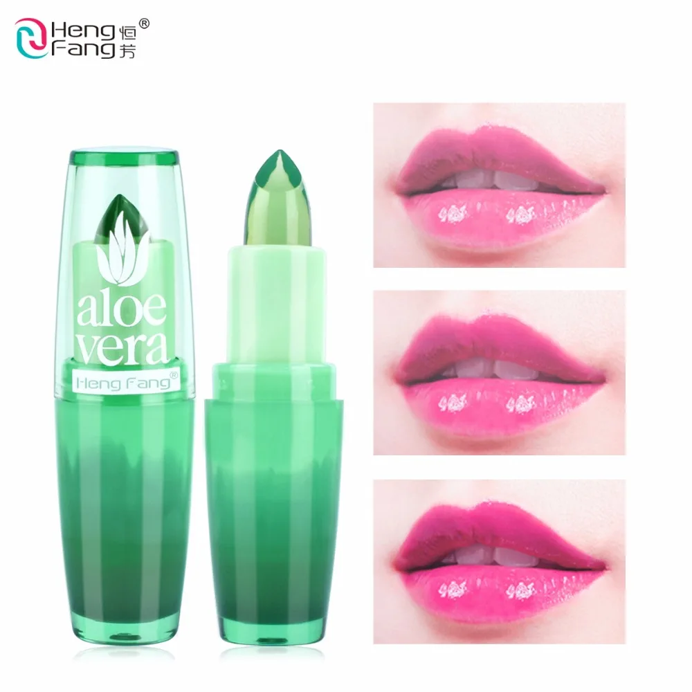 

Heng Fang Lipstick Aloe Vera Lip Balm Magic Temperature Change Color Nutritious levres pulpeuse Batom pintalabios Make Lip Stick