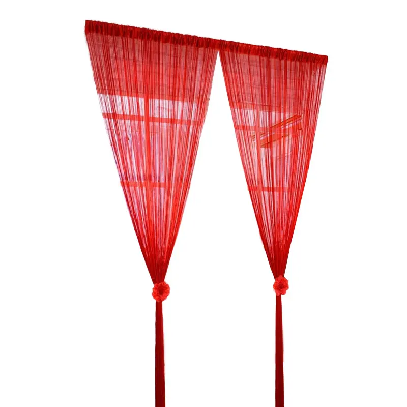 

String Voile Curtain Screen Decor Divider Room Home Separate Drape Hallway