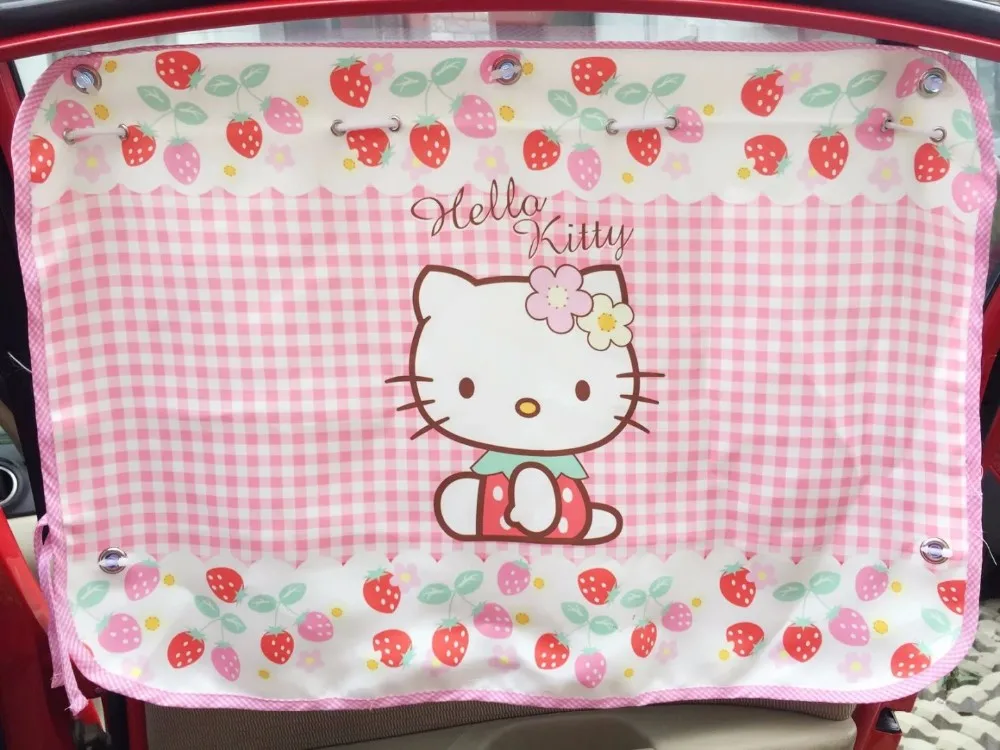 Beautiful Hello Kitty Car Side Windows Sun Shade Curtain