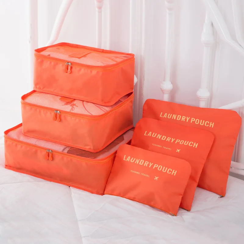 QINYIN Упаковка Кубики багажные дорожные сумки Сетчатая Сумка мешочек для багажа косметичка куб высокого качества Oxford Тканевые для