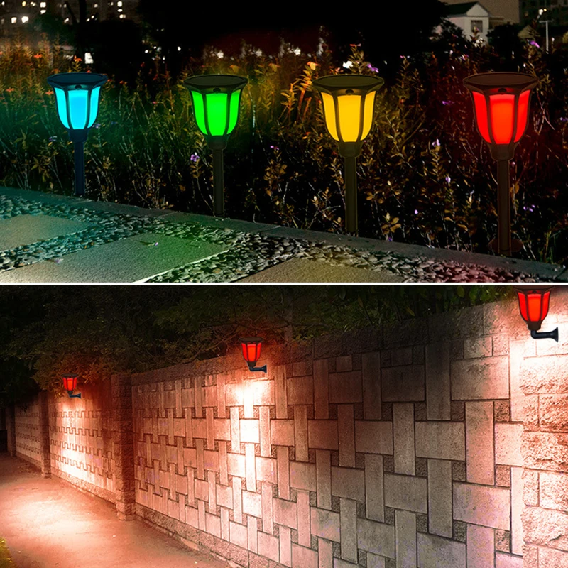 LED Solar RGB Auto color Changing Waterproof Decorative Lamp For